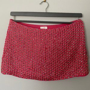 Parker pink beaded mini skirt - XS